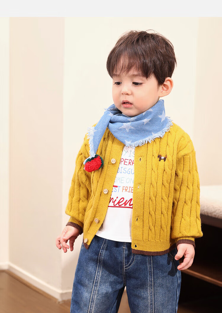 LUSON Little O Dad Boys' Baby Long Sleeve T-Shirt Spring Autumn 2025 New White Letter Cute Infant Top 17